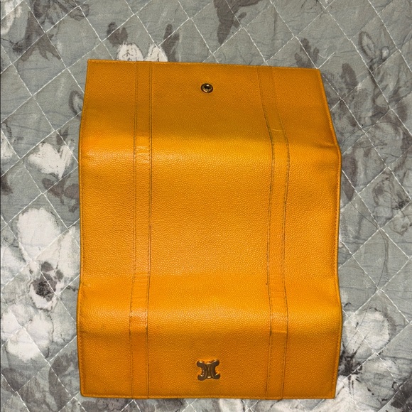 Celine Mustard Yellow Leather Wallet